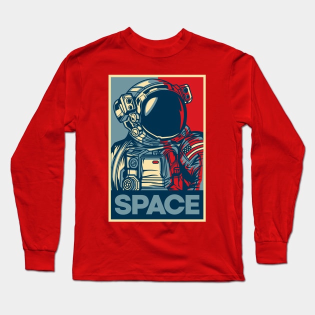 ASTRONAUT POSTER Long Sleeve T-Shirt by beanbeardy